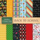 Álbum de recortes em papel especial Whaline Back to School 30x30cm