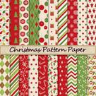 Álbum de recortes, papel especial, Whaline Christmas, 15 x 15 cm, 40 unidades