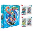 Álbum Fichário Pokemon Escarlate e Violeta Amigos de Jornada com 2 Blister Quádruplo Yanmega Scrafty Álbum Fichário Pokemon Escarlate e Violeta Amigos de Jornada com 2 Blister Quádruplo Yanmega Scrafty