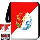 Álbum para 440 cartas, fichário de 4 bolsos e 3 argolas para cards colecionáveis, com 55 páginas de capas removíveis, porta-cartas de alta capacidade, organizador e estojo de transporte para cards TCG, vermelho