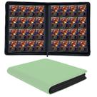 Álbum para Cards KUOOKING com mais de 1000 bolsos, 16 compartimentos, verde-claro