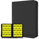 Álbum para cartas colecionáveis Fonwill com 360 bolsos e capa de PU preta