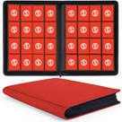 Álbum para Cartas Colecionáveis SMYV com 1000+ Bolsos, Impermeável, Vermelho