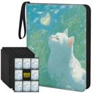 Álbum para Cartas UGYAZX com 900 Bolsos e Capa de PU com Design de Gato