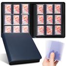 Álbum para Toploaders Keyufox para 252 cartas em couro PU com zíper Álbum para Toploaders Keyufox para 252 cartas em couro PU com zíper