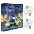 Álbum Pasta Fichário Pokemon + 20 Folhas YES 9 Bolsos Escarlete e Violeta Fenda Paradoxal Capa Dura Reforçado para Cards