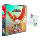 Álbum Pasta Fichário Pokemon com 10 Folhas YES 9 Bolsos Sol e Lua Sombras Ardentes Capa Dura TCG
