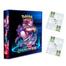 Álbum Pasta Fichário Pokemon com 20 Folhas YES 9 Bolsos Espada e Escudo Estilos de Batalha Capa Dura