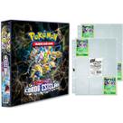 Album Pasta Fichário Pokemon Escarlete e Violeta Coroa Estelar com 20 Folhas 9 bolsos Capa Dura TCG
