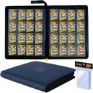Álbum X PRO 1000+ para Cartas - Inclui 200 Protetores de Cartas Compatível com TCG, Esportes, MTG e Mais - Álbum para Cartas Sem Argolas 1000 Bolsos Álbum TCG (Azul Meia-Noite)