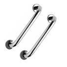 Alça Apoio Banheiro Inox Barra 30cm Idoso Deficiente Cadeirante Acessibilidade Kit 2 unidades