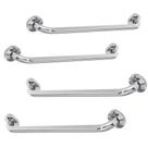 Alça Apoio Banheiro Inox Reta Kit 4 unidades 40cm e 60cm Idoso Cadeirante Acessibilidade Deficiente