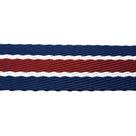 Alça chic azul listrada bordo e traço branco 30 mm 3 metros