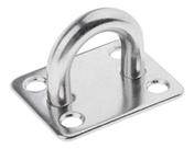 Alça com Base Retangular Em Aço Inox Convés Toldo Barco 6mm