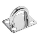 Alça com Base Retangular Em Aço Inox Convés Toldo Barco 8mm
