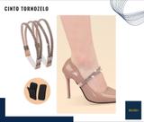 Alça Cordão Cinta elástica cinto fixação tornozelo fivela para sapatos e sandálias