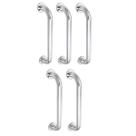 Alça de Apoio 30cm Barra Inox Kit 5 Unidades Idoso Cadeirante Deficiente Banheiro Box Acessibilidade Segurança Suporte