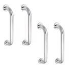Alça de Apoio 30cm Kit 4 Unidades Barra Inox Idoso Cadeirante Deficiente Banheiro Acessibilidade
