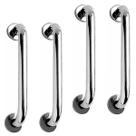 Alça de Apoio 30cm Kit 4 Unidades Barra Inox Idoso Cadeirante Deficiente Banheiro Box Corrimao Suporte Acessibilidade Segurança