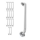 Alça de Apoio 40cm Kit 15 Unidades Barra Inox Deficiente Cadeirante Idoso Acessibilidade Banheiro