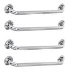 Alça de Apoio 40cm Kit 4 unidades Inox Barra Cadeirante Acessibilidade Idoso Banheiro Deficiente
