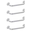 Alça de Apoio Banheiro 40cm Kit 4 Unid Barra Idoso Cadeirante Deficiente Acessibilidade