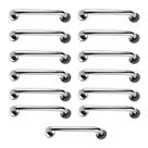 Alça de Apoio Barra 30cm Inox Kit 13 Unidades Acessibilidade Deficiente Idoso Banheiro Box Parede Corrimao Resistente Suporte