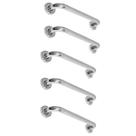 Alça de Apoio Barra Inox 30cm Kit 5 Unidades Idoso Acessibilidade Corredor Box Banheiro Suporte Corrimao Segurança Deficiente