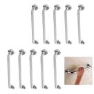 Alça de Apoio Barra Inox 40cm kit 10 Unidades Banheiro Idoso Deficiente Cadeirante Acessibilidade Suporte Segurança