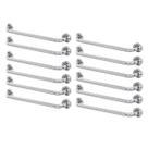 Alça de Apoio Barra Inox 50cm Kit 12 Unidades Banheiro Idoso Deficiente Cadeirante Acessibilidade Corrimao Segurança