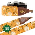 Alça de Câmera Art Tribute - Flores Amarelas de Primavera Personalizada