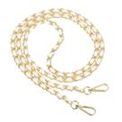 Alça de corrente de bolsa PATIKIL 120 cm, ouro branco, metal, PU