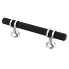 Alça de gabinete Alzassbg AL3087CP-MB Preto fosco prata 13 cm