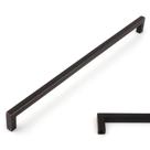 Alça de gabinete KOOFIZO Solid Square Bar, bronze polido a óleo, 32 cm, pacote com 10