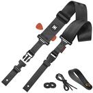 Alça de guitarra Amumu SNAPLOCK Black Nylon Seatbelt 2 Wide