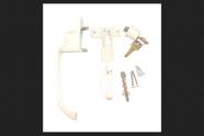 Alça de hardware Barton Kramer Kramer Keyed White Steel Canoe Style