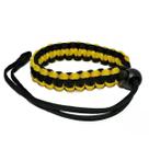 Alça de Pulso Trançada Amarelo Com Preto Para Câmera Fotográfica DSLR