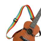 Alça de ukulele Sofiey Shoulder Woven Uke Leather End Rainbow