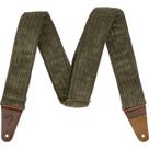 Alça Fender Corduroy Antique Olive com 5 cm de largura