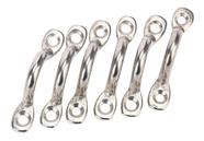 Alça Passa Cabo Convés Inox Suporte Defensa 8mm Kit 6