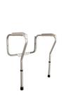 Alça Suporte Para Vaso Sanitário Idoso Acessibilidade Antiqueda Cor Prata Barra de Apoio Geriátrico Ortopédico Mobilidade Reduzida 100kg