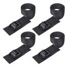 Alças de amarração Ayaport, fivela de câmera ajustável, 60 cm, pacote com 4 unidades, preta