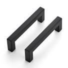 Alças de armário Ravinte Kitchen Square de 4 polegadas em preto fosco