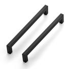 Alças de armário Ravinte Kitchen Square de 8 polegadas em preto fosco