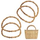 Alças de bolsa CHGCRAFT Bamboo em forma de D 12x15 cm 4 peças Alças de bolsa CHGCRAFT Bamboo em forma de D 12x15 cm 4 peças