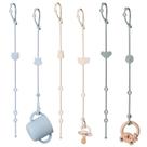 Alças de brinquedo ROCCED para bebês, carrinho de bebê, cadeira alta de silicone, 6 unidades