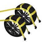 Alças de Cesta Tow Dolly JCHL Amarelas (Pacote com 2) - com Ganchos Planos