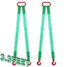 Alças de elevação Maasechs, pacote com 2, poliéster, 3,3 pés, verde