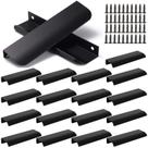 Alças de gabinete APACALI Back Mount Finger Edge Pull x15 pretas Alças de gabinete APACALI Back Mount Finger Edge Pull x15 pretas