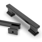 Alças de gabinete Asidrama, pacote com 10, 96 mm, preto fosco